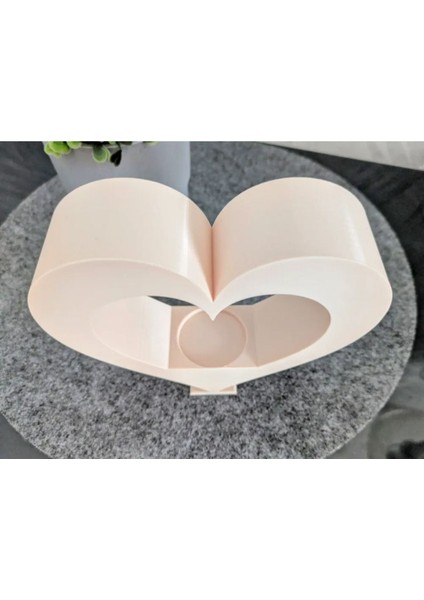 Kalp Şekilli Işıltılı Tealight Mumluk, Ev Dekorasyonu Için Şık ve Sıcak Atmosfer