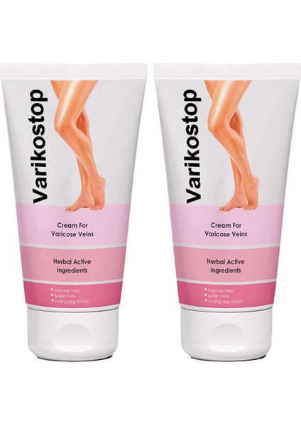 Varikostop 2 Adet Yoğun Varisli Damarlar Olan Bacaklarınıza Bakım Kremi 50 ml - Secenek_variant_property : 2li