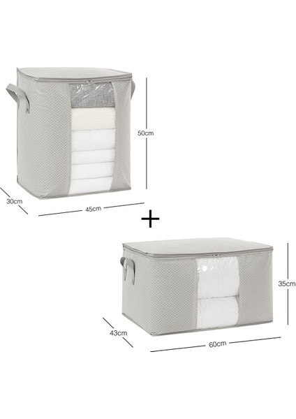 2'li Gri Balıksırtı Yastık Yorgan Takımı, Şık ve Rahat Kullanım Sağlar modelleri