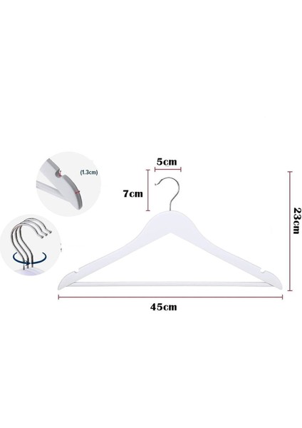 Beyaz Ahşap Görünüm Plastik Askı 20'li Set, Dayanıklı ve Şık Tasarım fiyatları