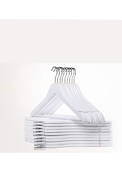 Beyaz Ahşap Görünüm Plastik Askı 20'li Set, Dayanıklı ve Şık Tasarım modelleri