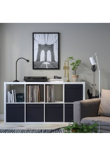 Şık Kulplu Oyuncak ve Organizer Kutusu, 33X38X33 Cm, Modern Siyah Renk fırsatları