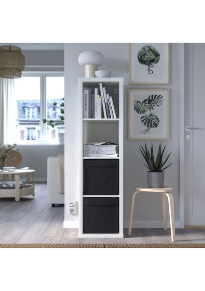 Şık Kulplu Oyuncak ve Organizer Kutusu, 33X38X33 Cm, Modern Siyah Renk indirimleri