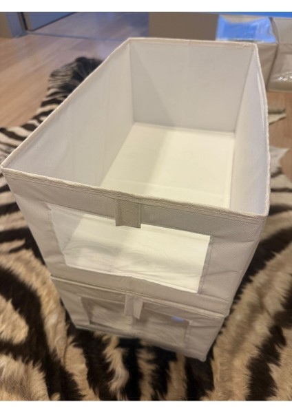 Iki Adet Bej Kutu, 44X25X20 Cm, Karton Destekli, Şık ve Dayanıklı Tasarım fırsatları