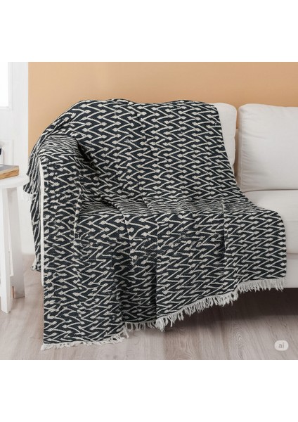 Hccompanyfabrıcon Modern desenli Koltuk Örtüsü Siyah 170 X 220