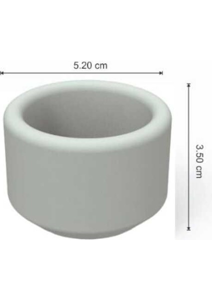 Beyaz Mumluk Kalıbı Beton Harcı ve Taş Tozu ile Döküm Seti
