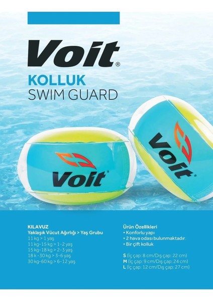 Şişme Yüzme Kolluğu, Su Güvenliği Için Ideal, Orta Boy, Rahat ve Kullanım