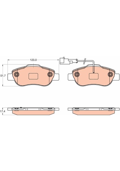 Ön Fren Balatasi Fiat 500 07 Panda 12 1.2 1.3d Mtj Almla