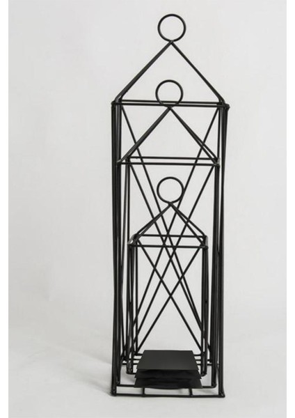Dekoratif Metal Mumluk, Fener, Siyah, Şık ve Şık Aydınlatma Aksesuarı fiyatları