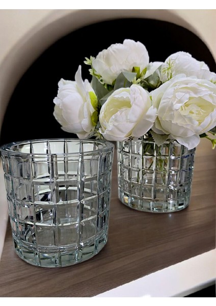 Şeffaf Kristal Cam Vazo ve Mumluk, Salon Masa Üstü Dekor, Zarif Tasarım fırsatları