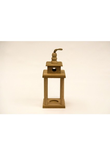 El Işi Küçük Direkli Fener ve Şamdan, Dekoratif Biblo, Kahverengi, El Yapımı. fırsatları