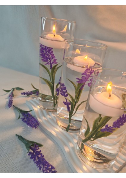 3'lü Suyla Yüzen Dekoratif Mumluk Seti, Hediye ve Süs Amaçlı fırsatları