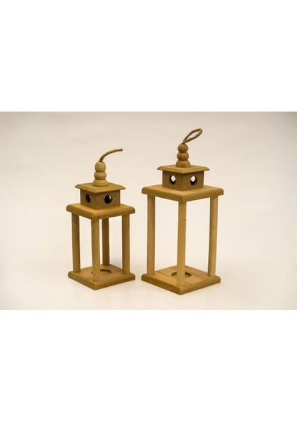 Küçük ve Büyük Boy Direkli Fener Takımı, Şamdan, Mumluk, Ahşap Hediye, Boyamaya Uygun fırsatları