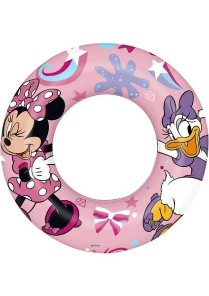 Pembe Minie Mouse Desenli Simit 56CM, Sevimli ve Şık Çocuk Odası Aksesuarı