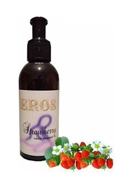 1 Adet 120 ml Çilek Aromalı Eros Erotik Masaj Yağı
