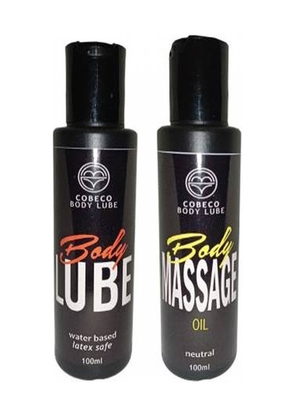 Body Lube & Body Massage Oil Su Bazlı 100 ml ve Vücut Masaj Yağı Set 100 ml
