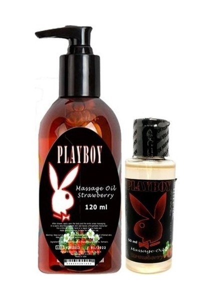 Aromaterapi Çilek Massage Oil 120 ml + Çilek Aromalı Massage Vücut Masaj Yağı 50 ml