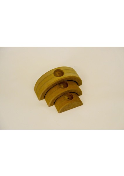 El Işçiliği Kahverengi Mumluk, Şamdan, Boyamaya Uygun, Şık Dekorasyon Parçası