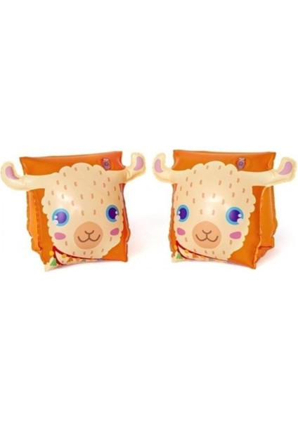 Desenli Turuncu Elastik Kolluk, Şık ve Rahat Kullanım Sağlar.