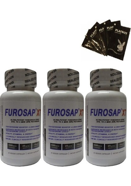 Dietary Supplement Playboy Lubricant 5X5 ml Jel+Furosapxt Maximum Desire Power For Men Erkeklere Özel 30 Lu 3 Adet
