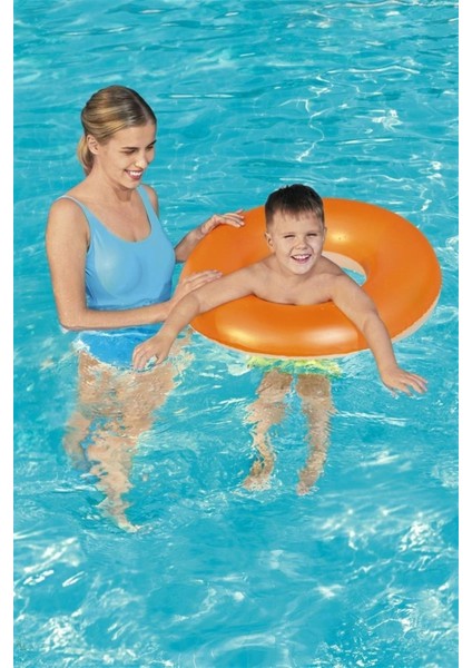 Neon Renkli 76 cm Şişme Simit Turuncu, Eğlenceli ve Renkli Hobi Malzemesi fiyatları