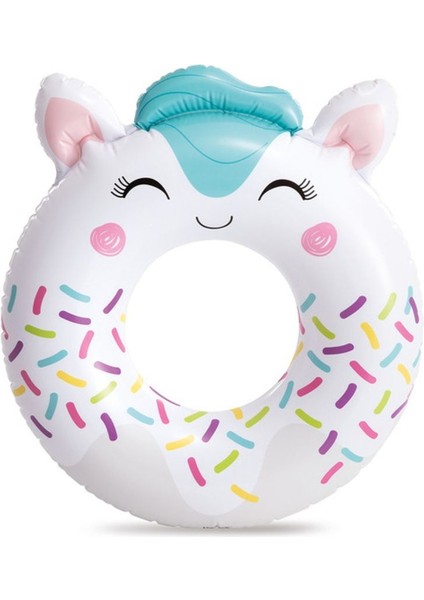Sevimli Kedi Figürlü Çocuk Yüzme Simidi, 76 Cm, Güvenli ve Eğlenceli Kullanım