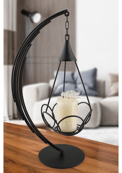 Şık Siyah Mumluk, Evinize Zarif Dokunuş Katın