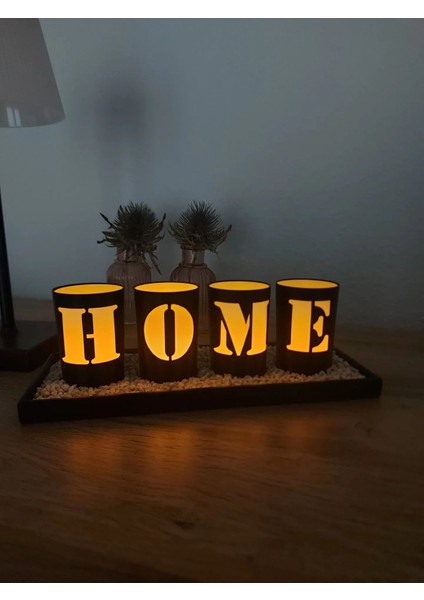 Şık Siyah Dekoratif Tealight Mumluk 25X10 cm fiyatları