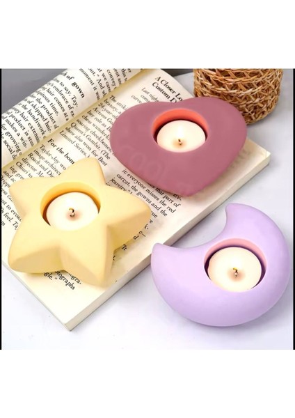 Renkli Tealight Mumluk Seti, Şık ve Sıcak Yılbaşı Dekorasyonu Için