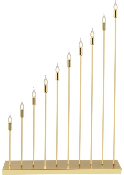 Sıralı 10'lu Altın Kaplama Elektrikli Mızrak Şamdan, Şıklık ve Zarafet Için Ideal Seçenek fiyatları