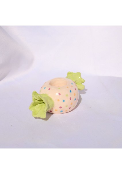 Renkli El Yapımı Seramik Mumluk 6cm x 10CM, Şık ve Zarif Tasarım