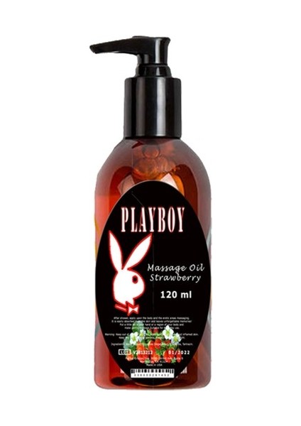 Çilekli 120 ml Aromaterapi Masaj Yağı Çilekli Playboy Strawberry Massage Oil 120 ml