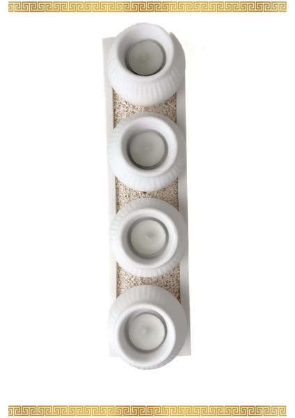 Inci Beyazı 4'lü Dekoratif Mumluk Seti, Şık ve Zarif Ev Dekorasyonu Için Ideal. fiyatları