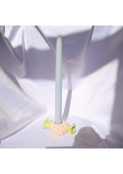 Renkli El Yapımı Seramik Mumluk 6cm x 10CM, Şık ve Zarif Tasarım