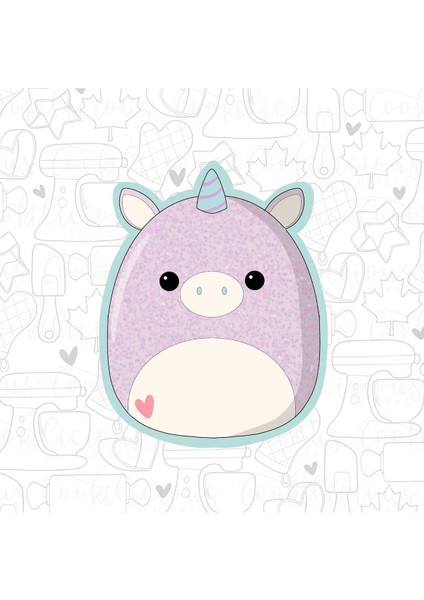 Squishmallows Unicorn Kurabiye Kalıbı ve Hamur Şekillendirici Kesici