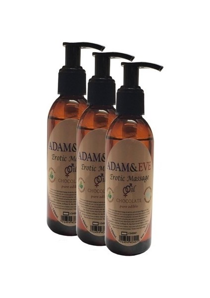 Erkeklere Kadınlara Özel Çikolata Aromalı Masaj Yağı Pure Edible Chocolate Flavor Massage Oil 125 ml 3 Adet