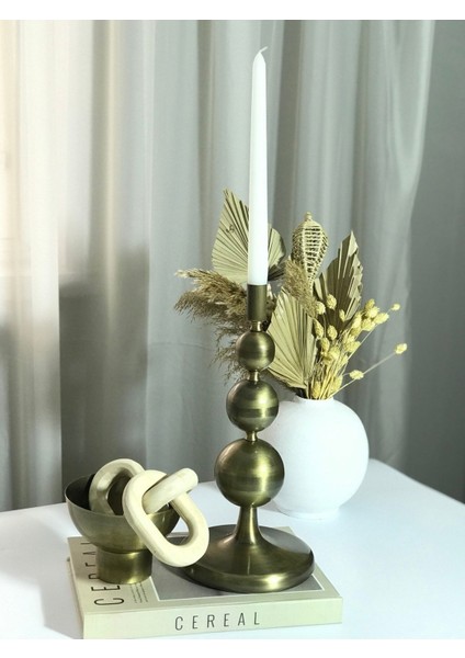 Eritme Gold Oval Ayaklı Metal Top Şamdan ve Mumluk, Şıklık ve Zarafet Için Ideal modelleri