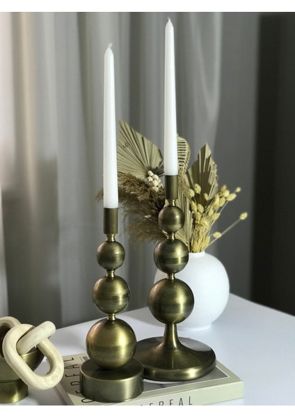 Eritme Gold Oval Ayaklı Metal Top Şamdan ve Mumluk, Şıklık ve Zarafet Için Ideal fırsatları