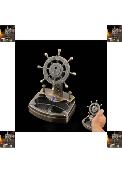 Dümen Çakmaklı Ayrılabilir Küllük Gazla Çalışan Çakmaklı Puro Sigara Kül Tablası Çakmak