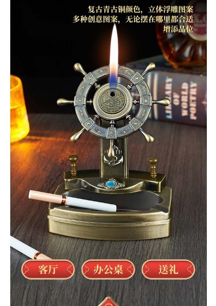 Dümen Çakmaklı Ayrılabilir Küllük Gazla Çalışan Çakmaklı Puro Sigara Kül Tablası Çakmak modelleri