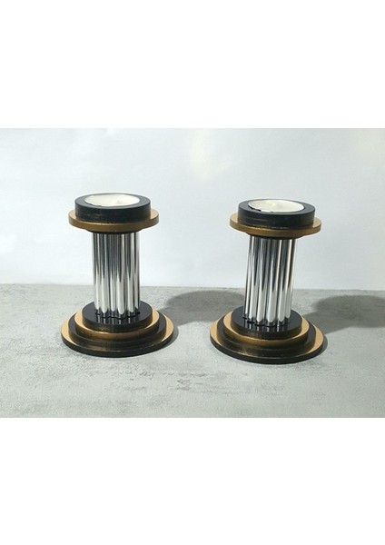 Aynalı Katmanlı Gümüş Mumluk, Şık ve Zarif Dekoratif Aksesuar. modelleri