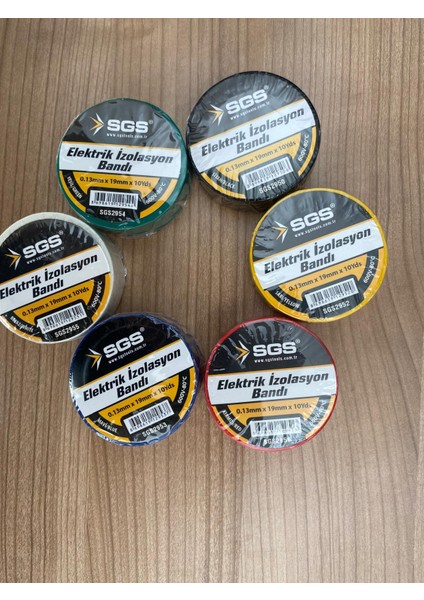 Elektrik Izalasyon Bandı Siyah Yeşil Beyaz Sarı Mavikırmızı