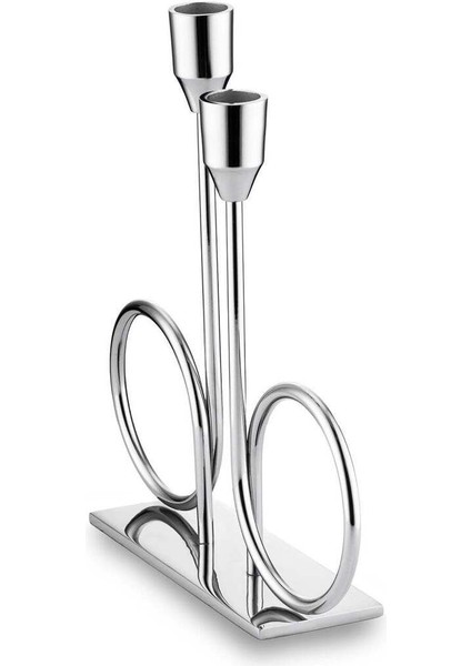 Şık Gümüş Stand Şamdan, Modern ve Zarif Dekoratif Aksesuar fırsatları