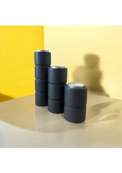 Doğal Gürgen Ağacı Ahşap Silindir 3’lü Mumluk Seti, Şamdan, Dekoratif ve Şık Tasarım modelleri