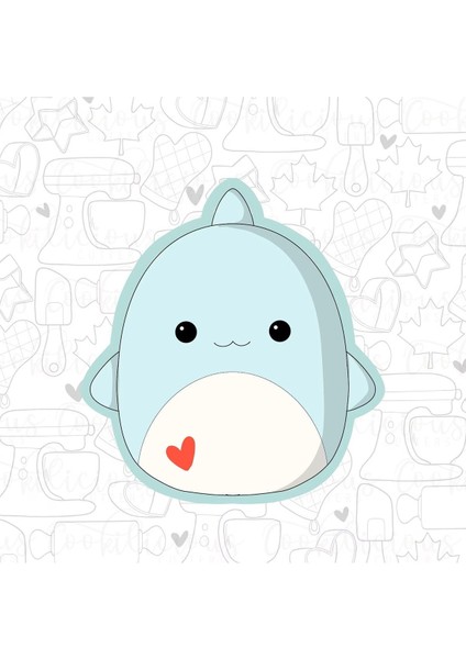 Squishmallows Köpekbalığı Kurabiye Kalıbı ve Hamur Şekillendirici Kesici