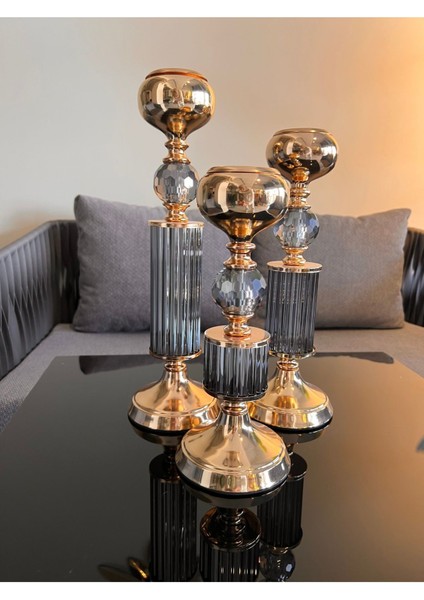 Bronz Ayaklı Şamdanlık, Şık ve Zarif Dekoratif Obje modelleri