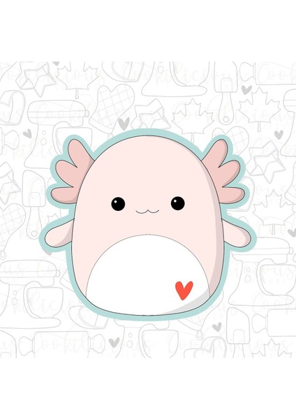 Squishmallows Axolotl Kurabiye Kalıbı ve Hamur Şekillendirici Kesici