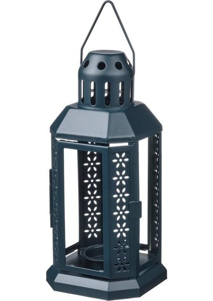 Mavi-Siyah 22 cm Fener, Şık ve Kullanışlı Aydınlatma Ürünü