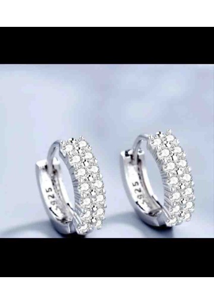 925 Ayar Gümüş Zirkon Taşlı Küpe