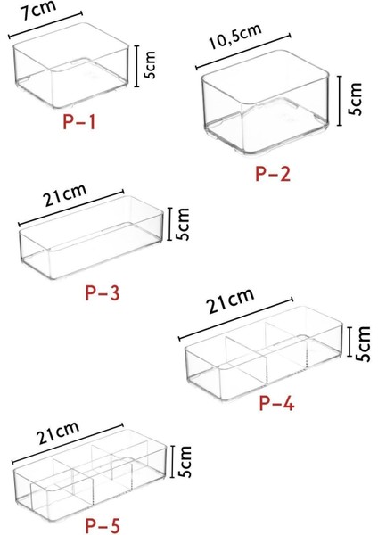 Beyaz Kapaklı 16 Parça Çekmece Iç Organizer Seti, Çok Amaçlı Düzenleme indirimleri